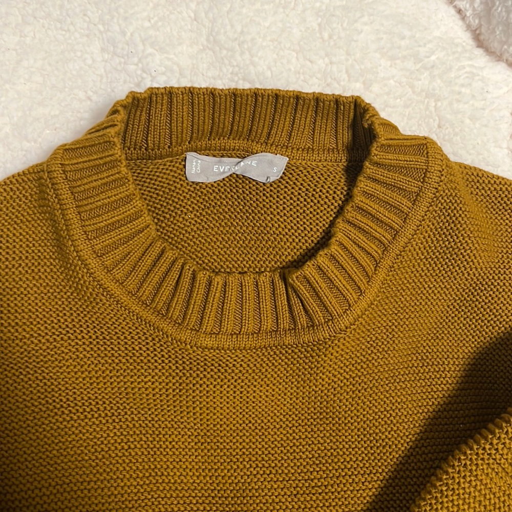 Everlane small knit sweater golden/bronze